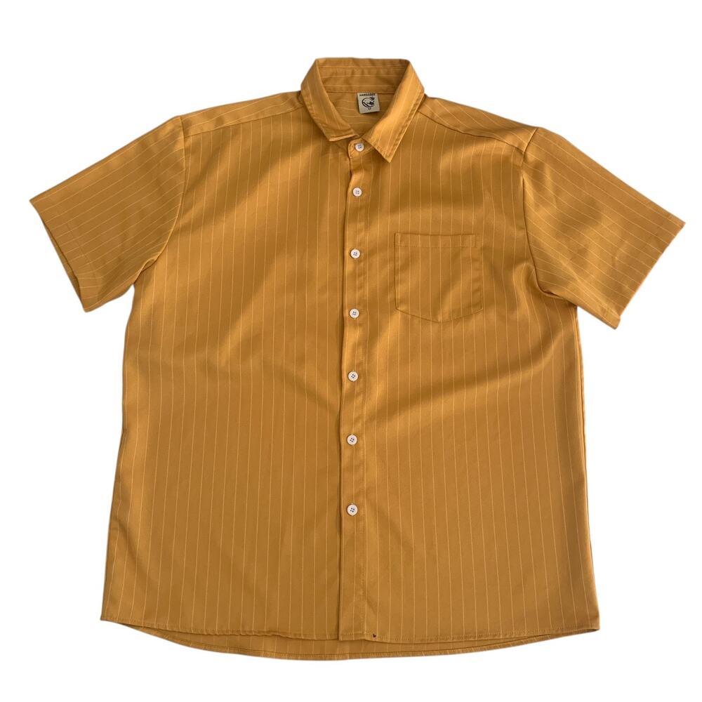 Hardaddy Men's Size M Short Sleeve Button Up Striped Casual Shirt